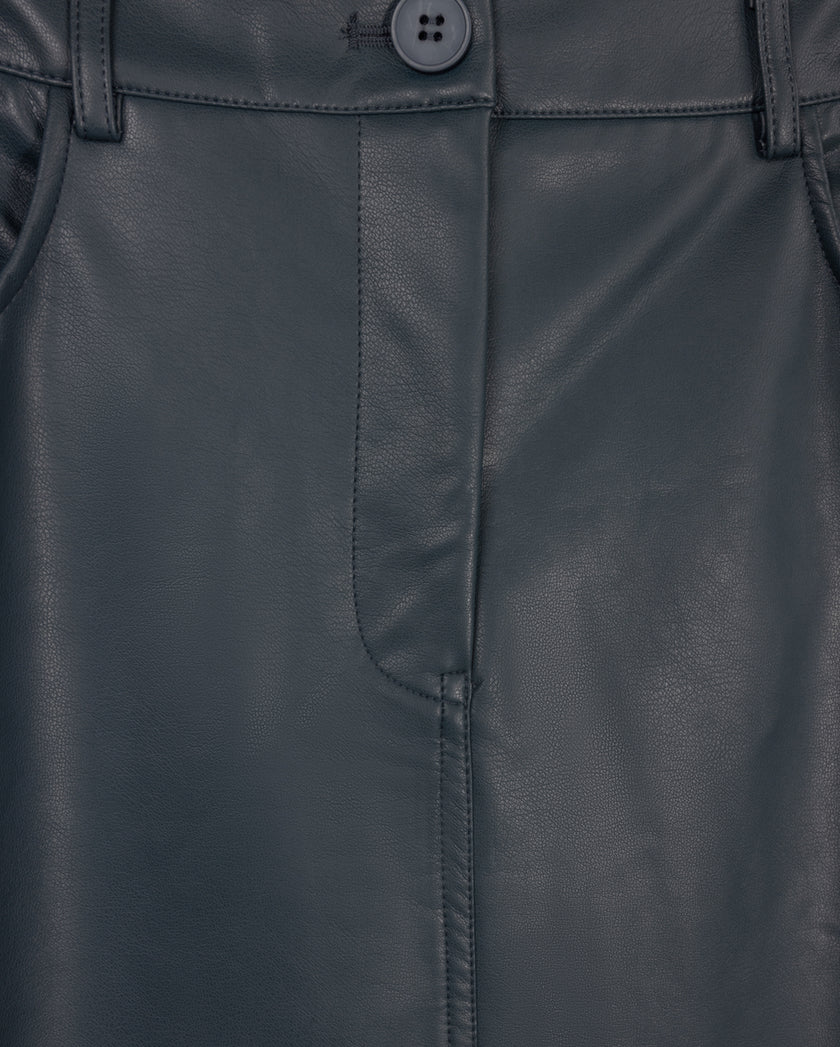Alhama Leather Straight Maxi Skirt