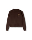 Flower Embroidered Crew Neck