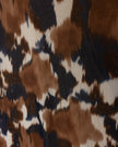 Printed Mesh Mock Neck