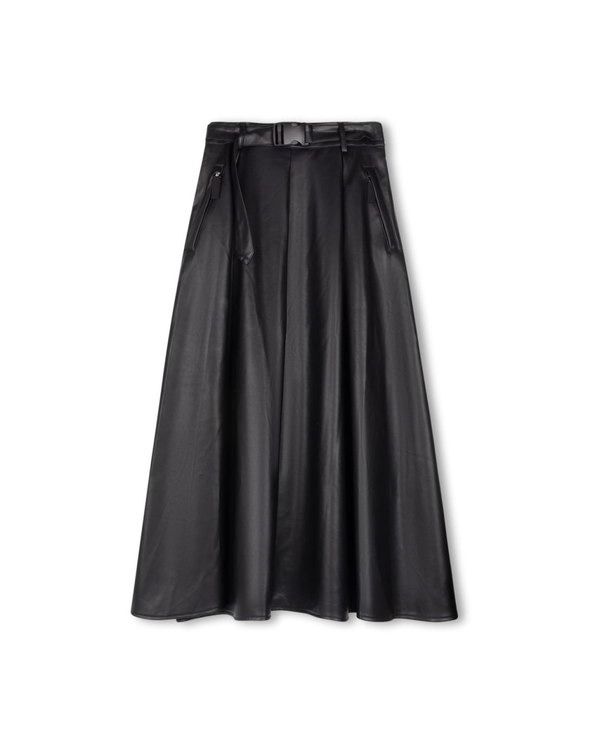 A-Line Belt Buckle Skirt