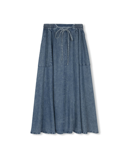 Vibe Belle Drawstring Midi Skirt