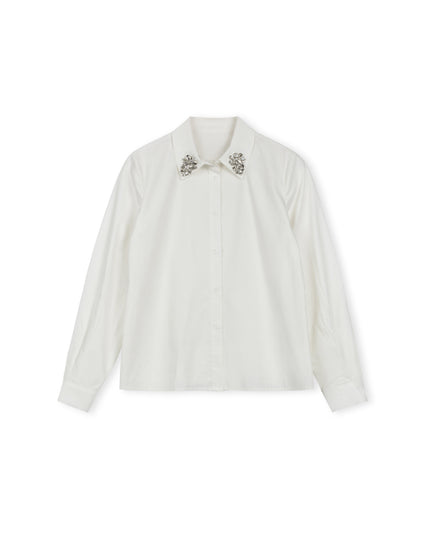 Portrait Crystal Detailed Blouse