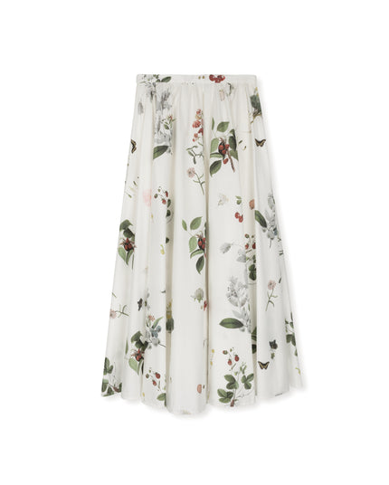 Boxi Floral Printed Poplin Skirt