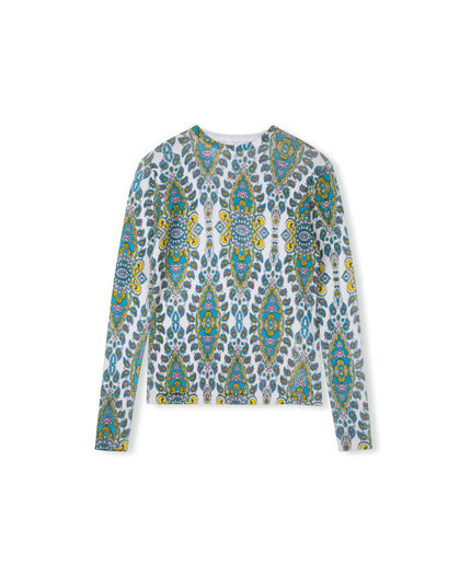 Modelle Paisley Ribbed Knit Top