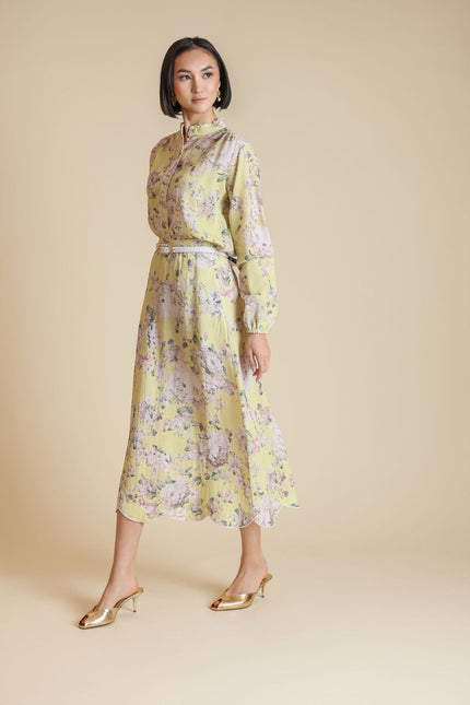 Nostalgia Kal Floral Linen Skirt