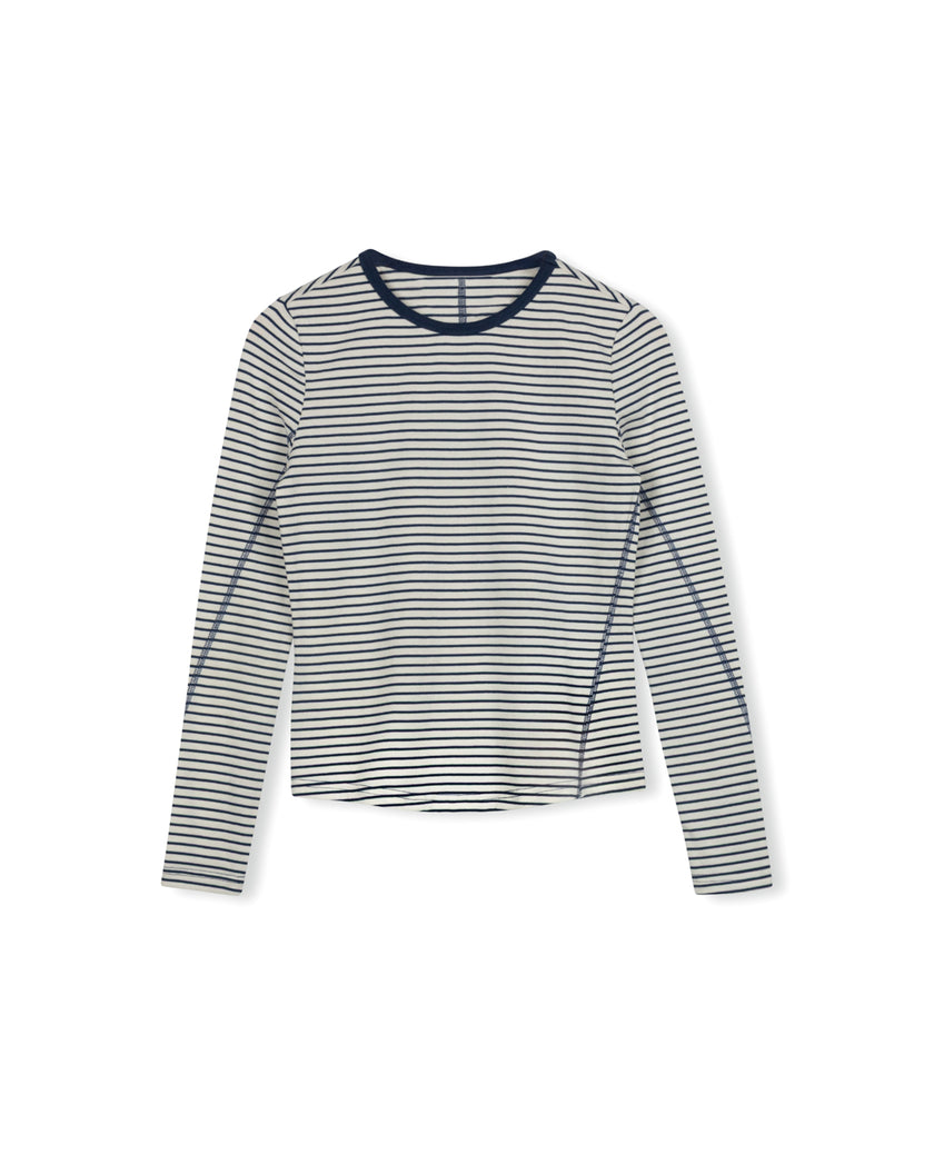 Striped Seam Detailed Tee