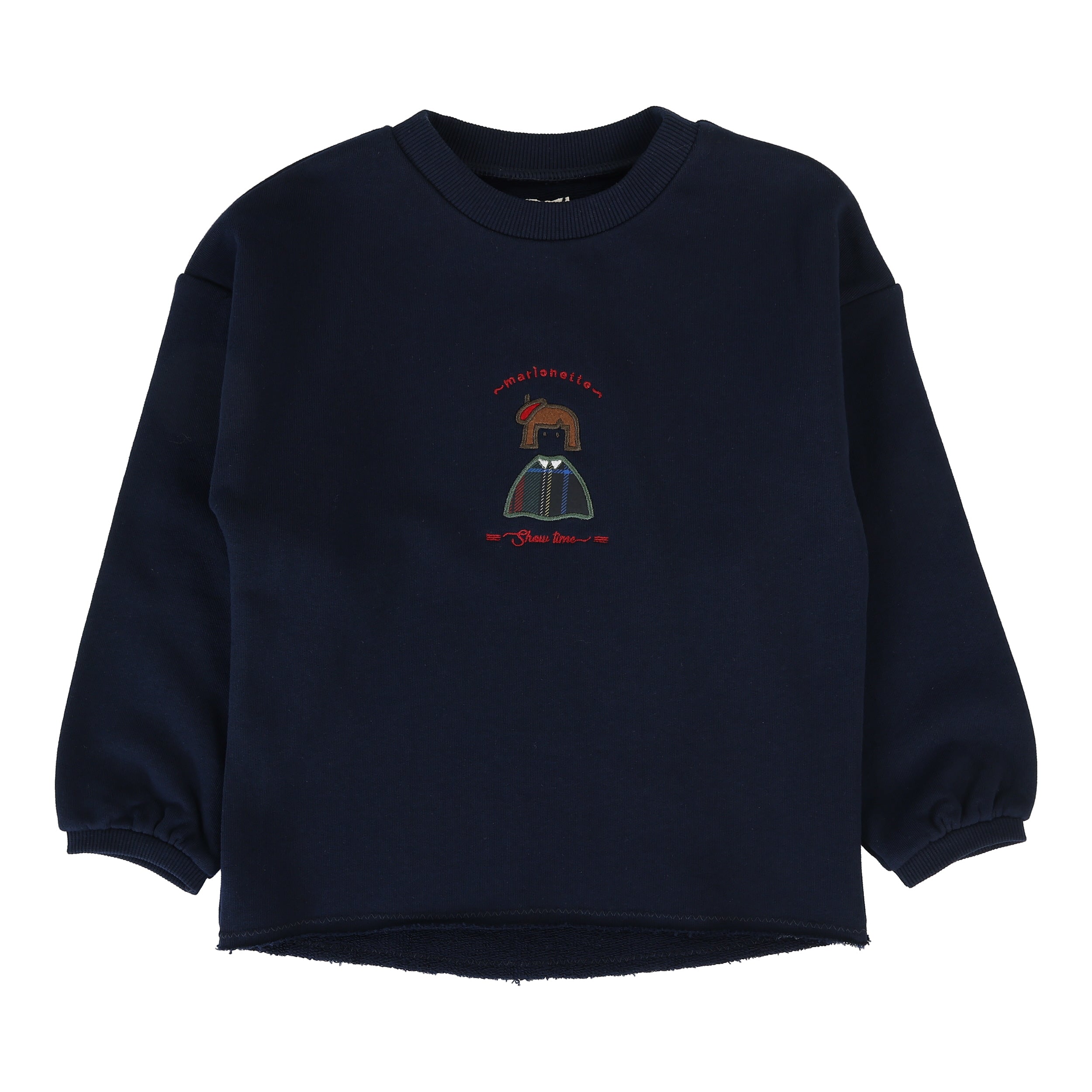 Plaid Detail Boys Sweatshirt