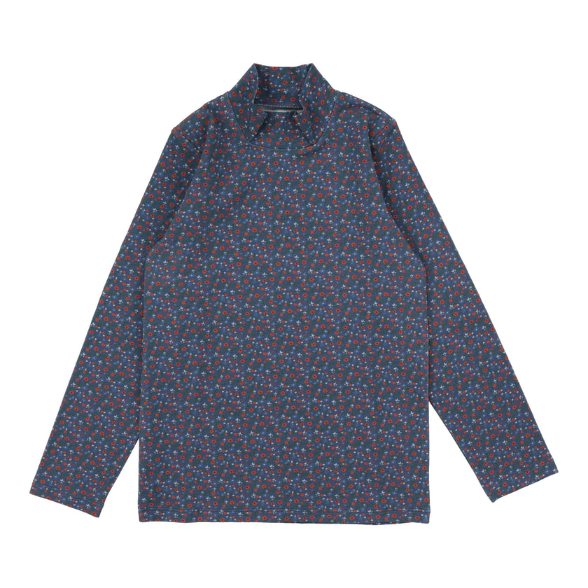 Printed Mocknecks Off Blue