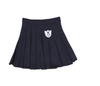 Wool Pleated Skirt with Emblem