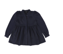 Wool Tiered Dress with Buttons