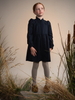 Wool Tiered Dress with Buttons