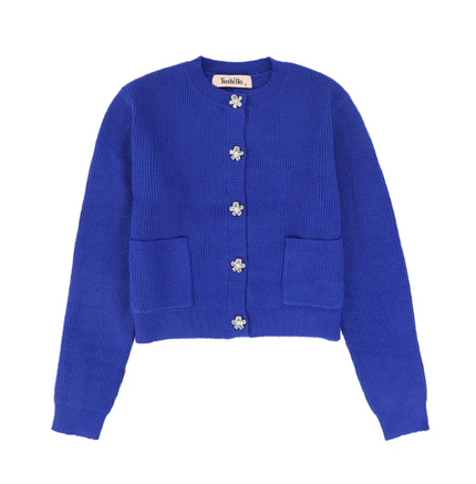 Blason Flower Button Cardigan