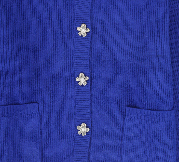 Blason Flower Button Cardigan