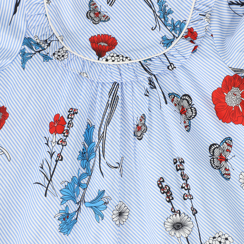 Floral Print Bib Dress