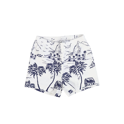 Toile Print Swim Shorts + Tank