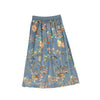 Garden Print Pleated Maxi Skirt