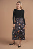 Black Floral Combo Slip Dress