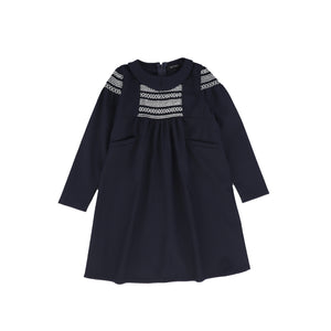 Smocked Swing Collar Dress