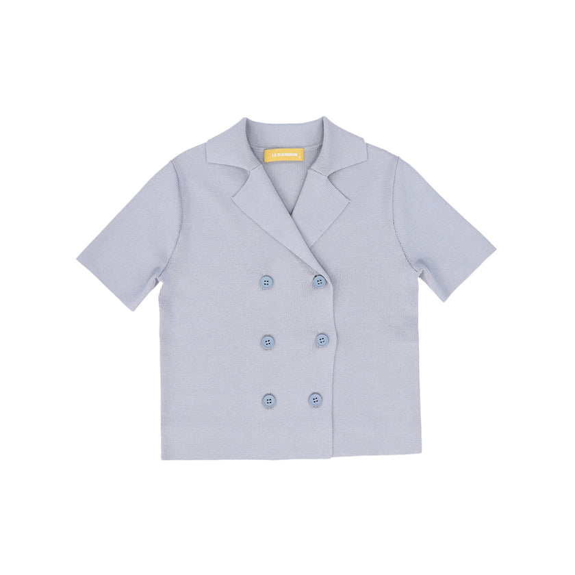 Knit Bouble Breasted SS Cardigan