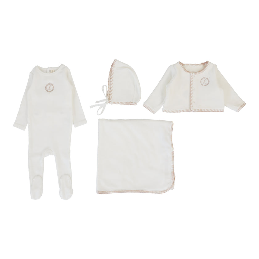 Velour Cardi Layette Set