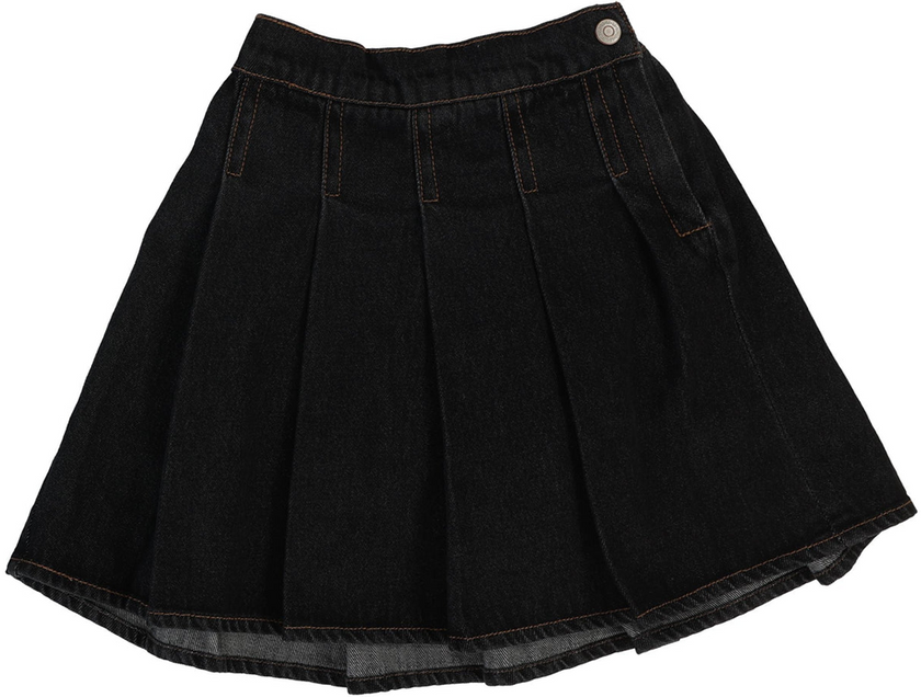 fw25 Pleated Denim Skirt