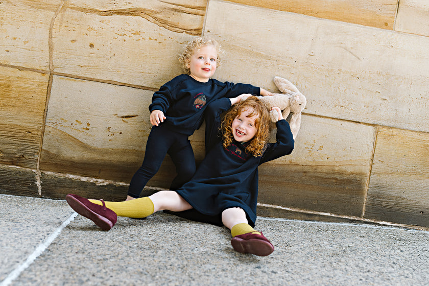 Plaid Detail Boys Sweatshirt