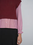 Point Cable Knit Vest