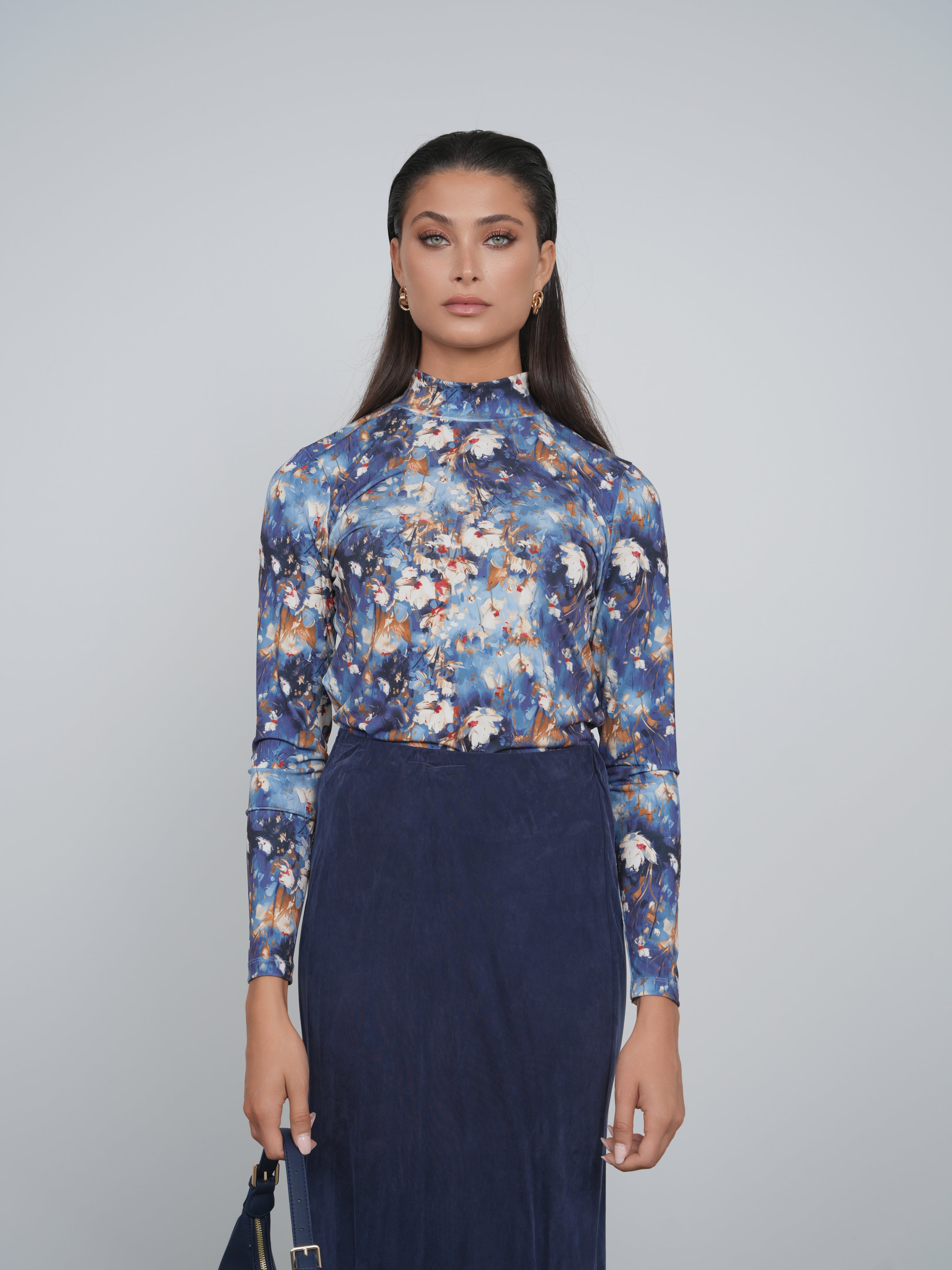Point Mock Neck Top