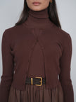 Point l/s Crew Neck Cropped Cardi