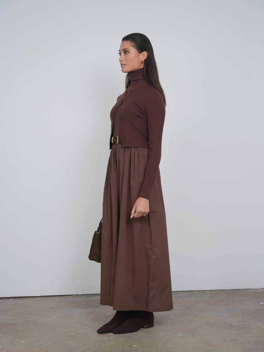 Point l/s Crew Neck Cropped Cardi