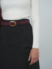 Point Slanted Pocket Skirt