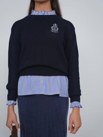 Point Ruffle Blouse
