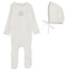 Velour Cardi Footie Set