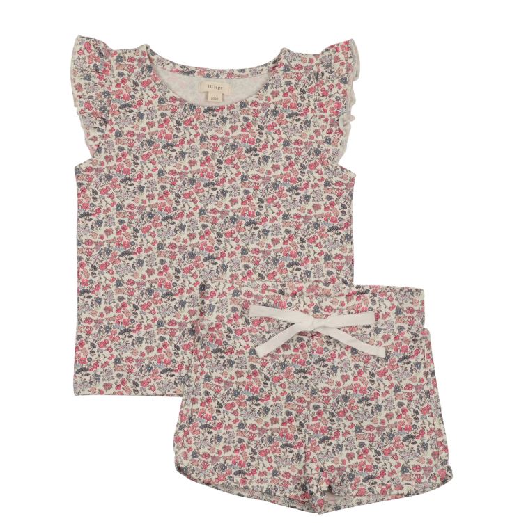 Lil Legs Flutter Printed Toddler Set