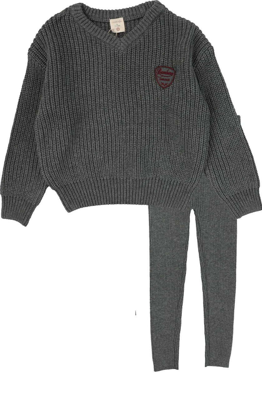 Knit V-Neck Toddler Set