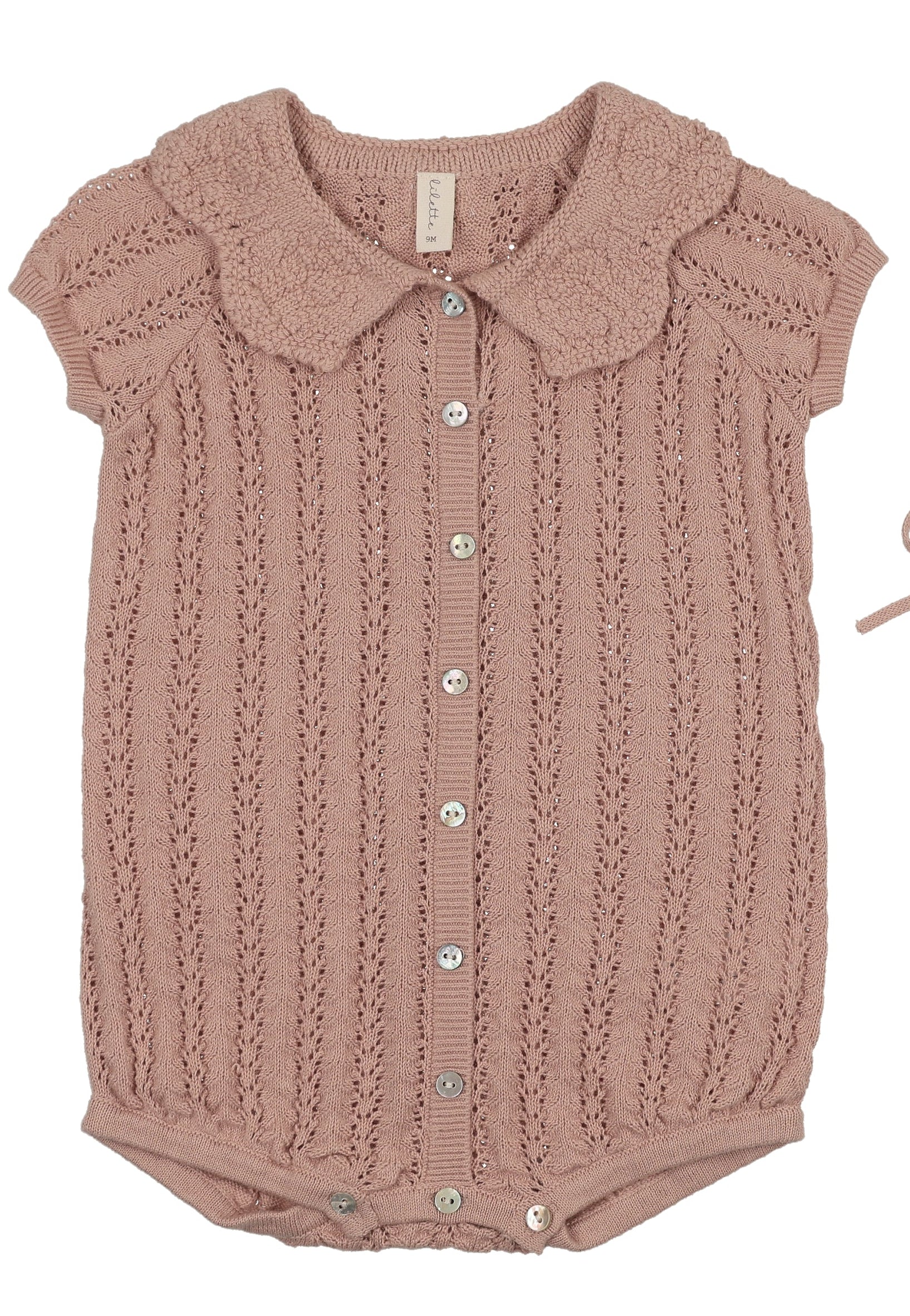 Lilette Crochet Knit Girls Romper