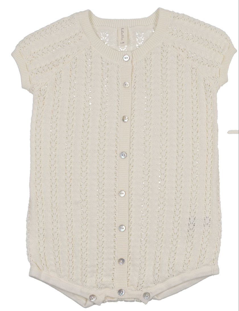 Lilette Crochet Knit Boys Romper