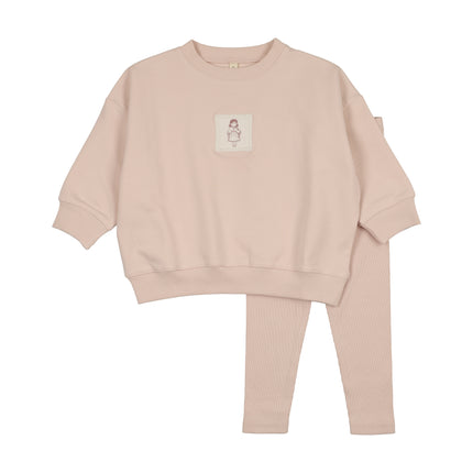 Lilette Graphic Tag Sweatshirt Set