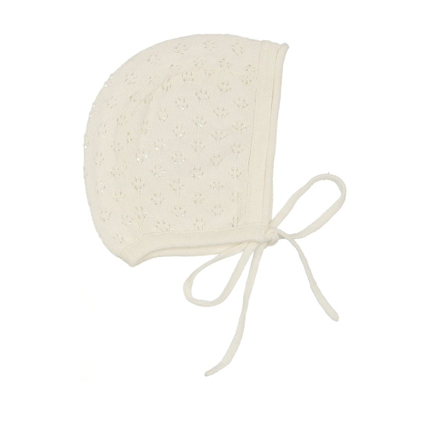 Knit Pointelle Bonnet