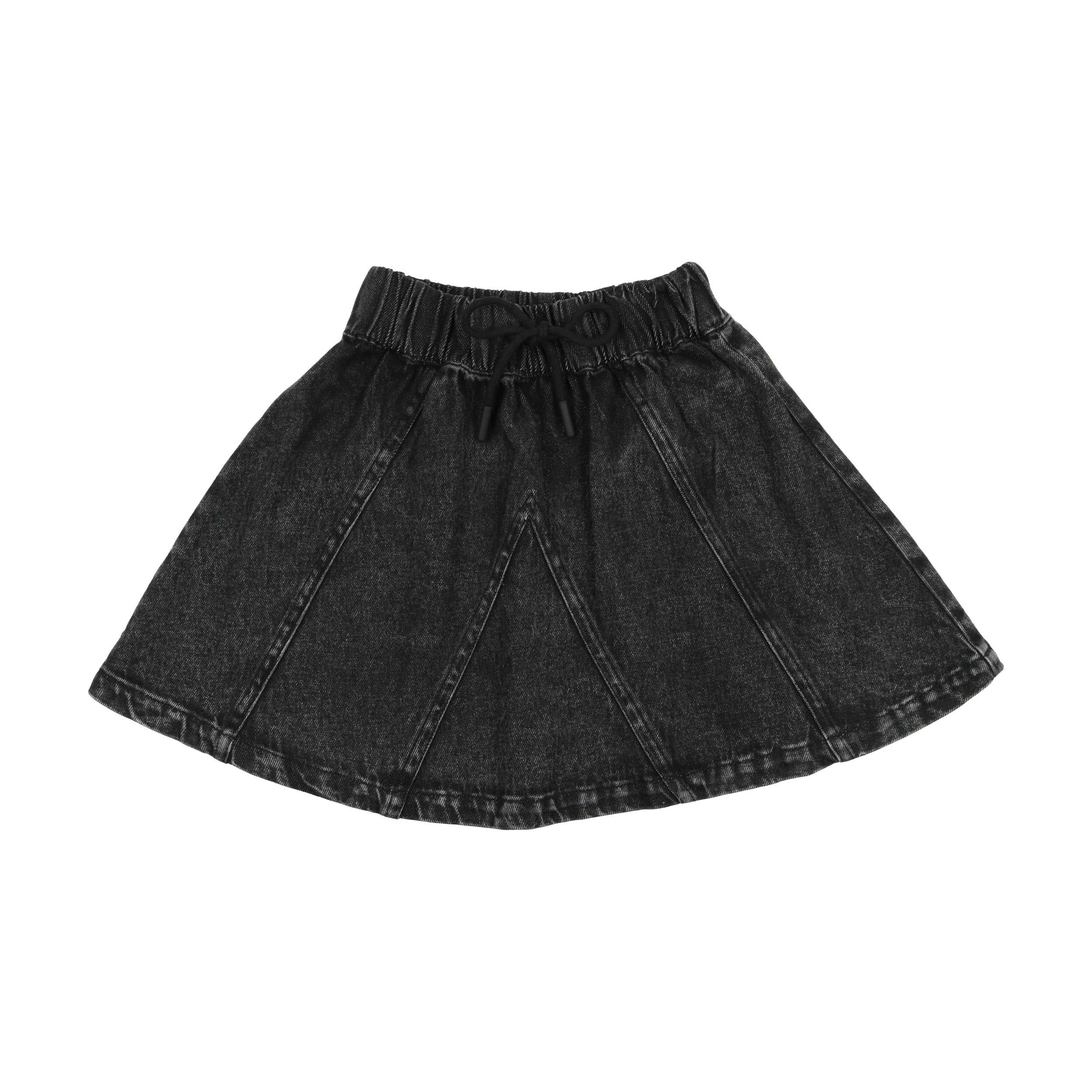 Structured Denim Skirt Black