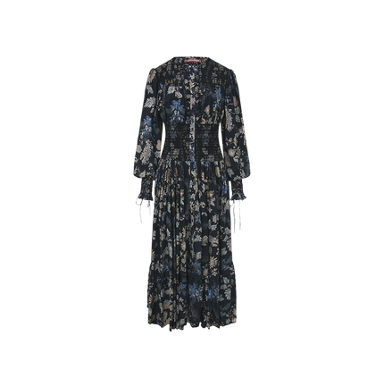 Printed Smocked Maxi Dress