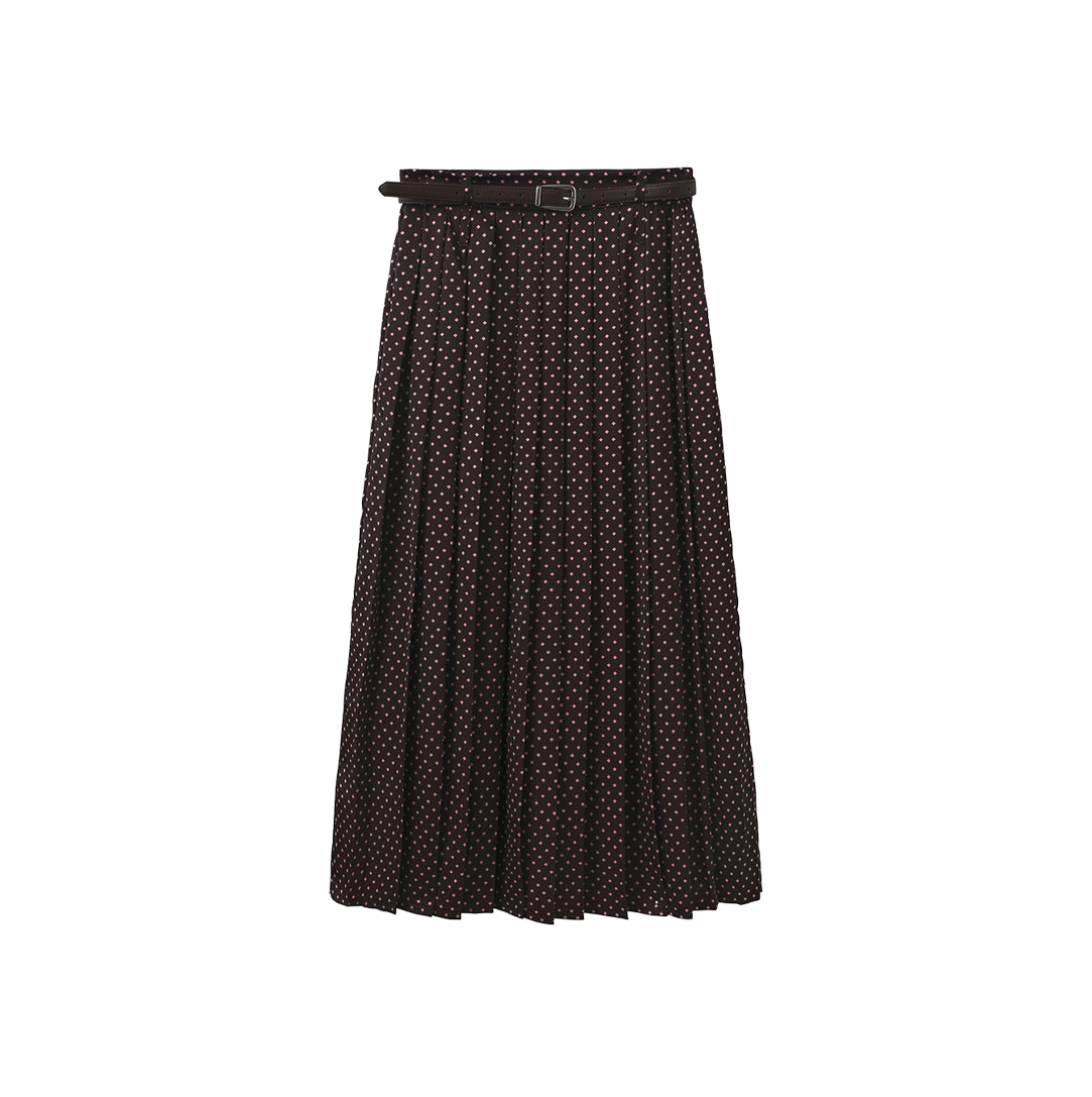 Harley Silk Print Pleat Skirt