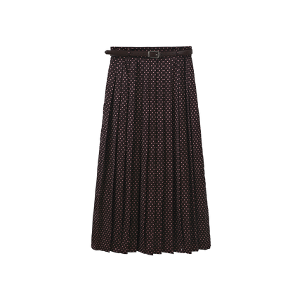 Harley Silk Print Pleat Skirt