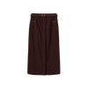 Belted Pocket Wool Skirt