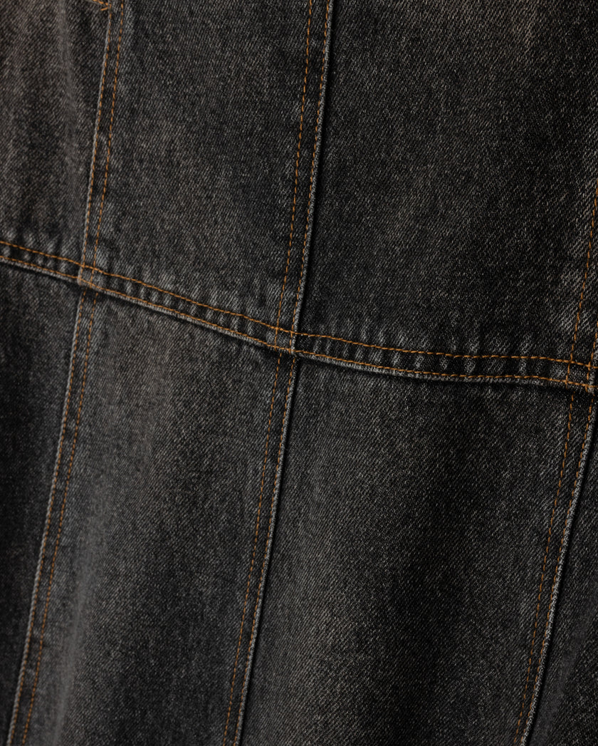 Yoke Panel Denim Skirt