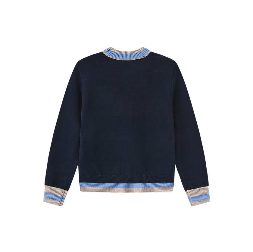 Striped Trim Sweater