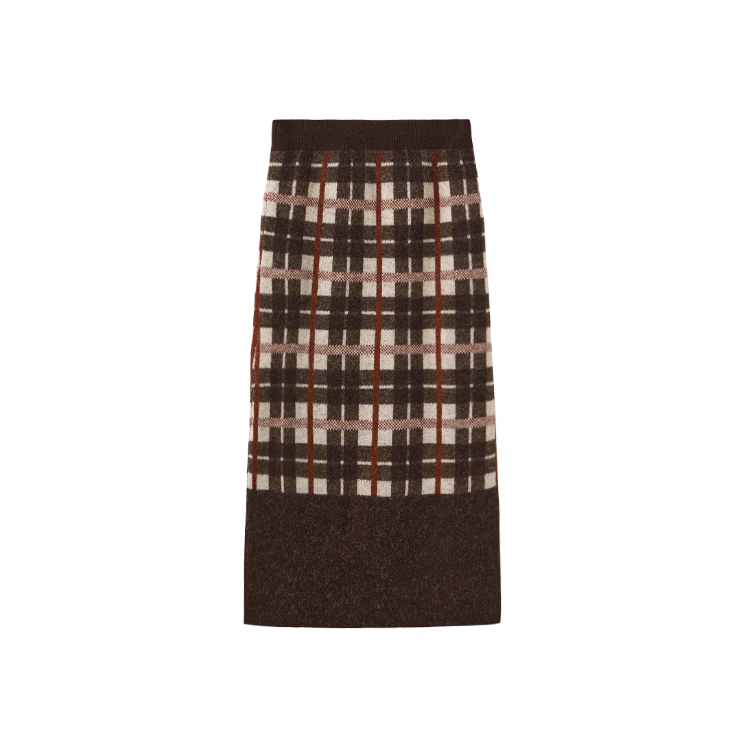 Mohair Plaid Skirt