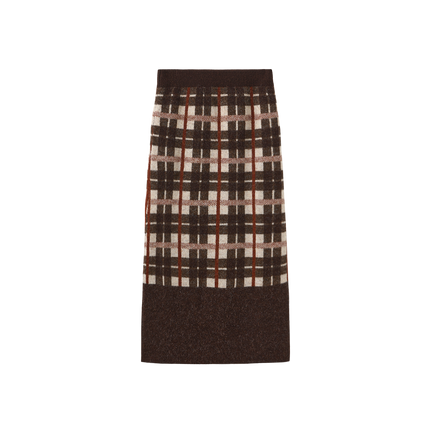 Mohair Plaid Skirt