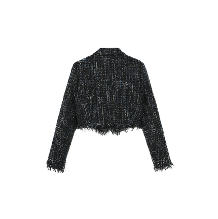 Tweed Single Button Blazer