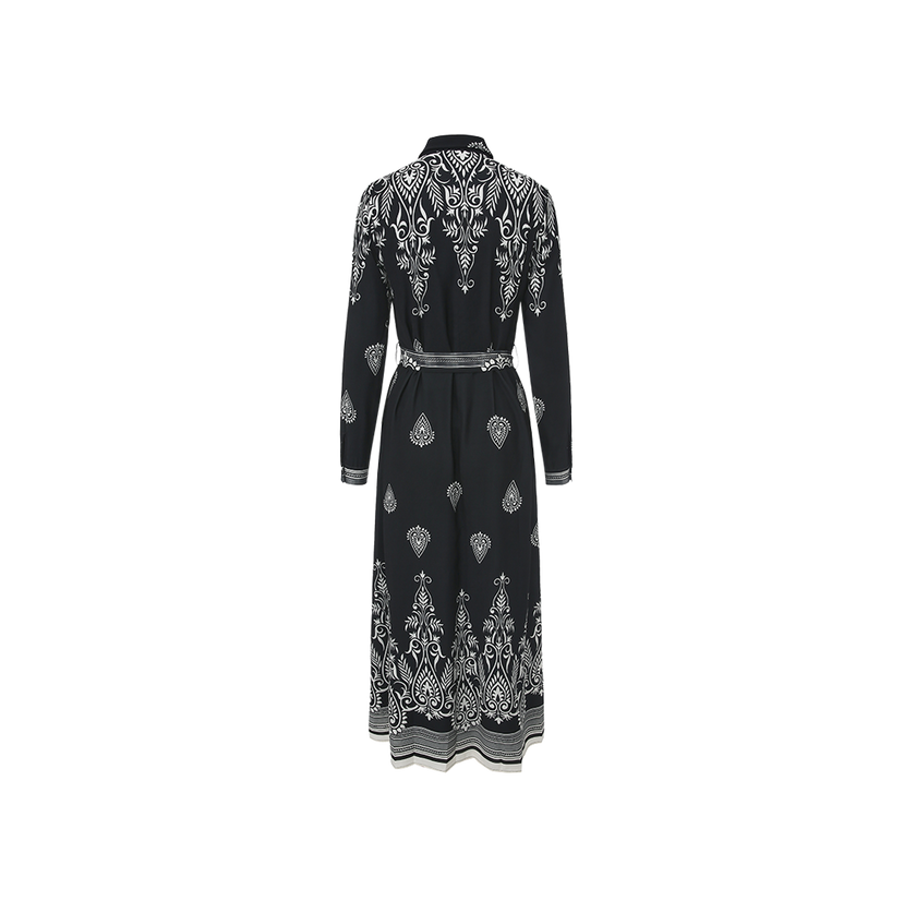 Belted Printed Dress